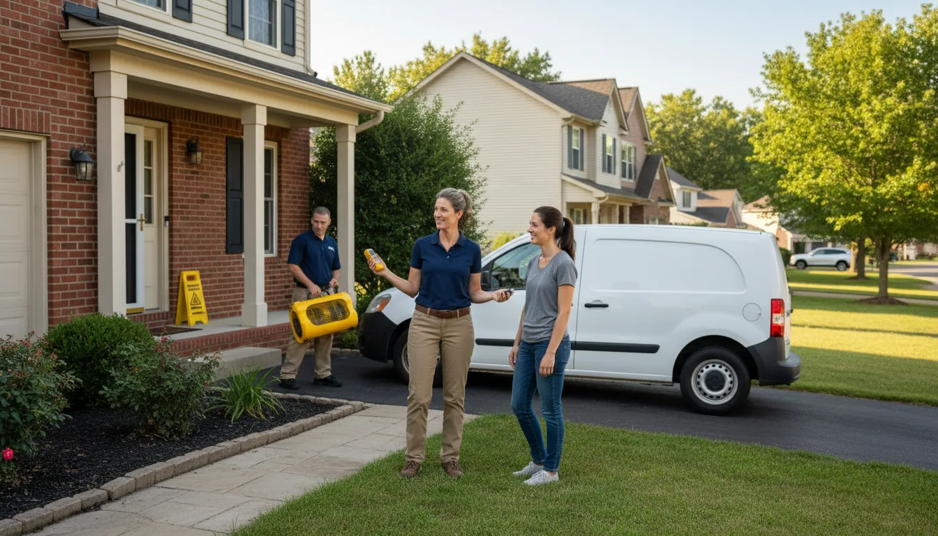 Residential water damage restoration in Tobias, NE